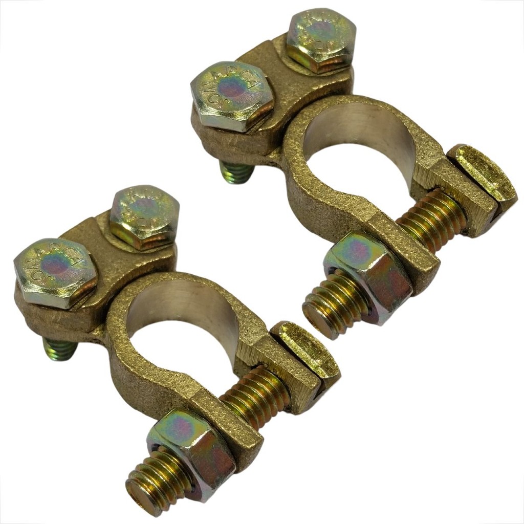 KIT COM 2 TERMINAIS BATERIA UNIVERSAL AUTOMOTIVO SAPINHO PARA CABO 10 A 50 MM PADRÃO MODELO SAPÃO