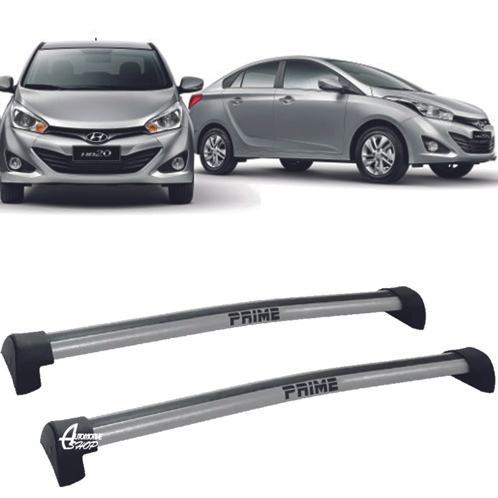 Rack Teto Aluminio Prime Hyundai HB20S 15/ 2019 Prata PR046