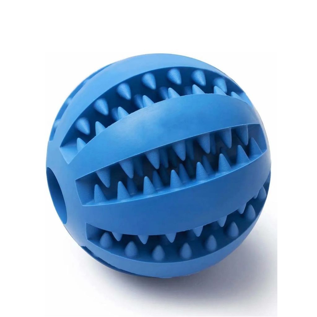 Bola Multifuncional Escova Cachorro Mordedor Porta Petisco Pet Ball Bolinha M: 6 cm x 6,5 cm