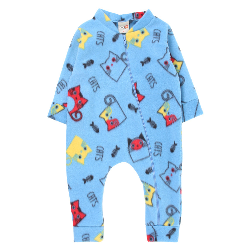 Macacão Longo Bebê Menino Plush Quentinho Estampa Sortida - Baby & Kids Fashion