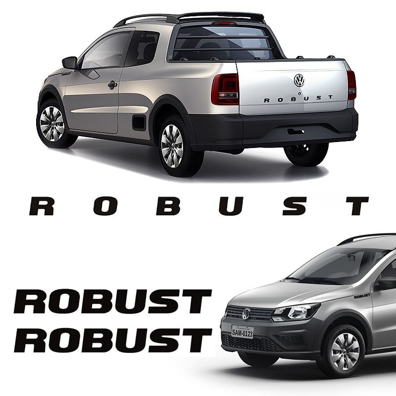 Kit 3 Adesivos Saveiro Robust Emblema Preto Modelo Original em Oferta na Shopee