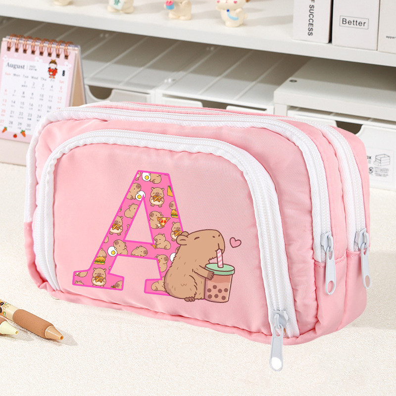 Capibara Carta Az Lápis Caso Meninas Novo Bonito Capivara Caneta Sacos Crianças Escola Papelaria Bolsa Feminina Organiza em Oferta na Shopee