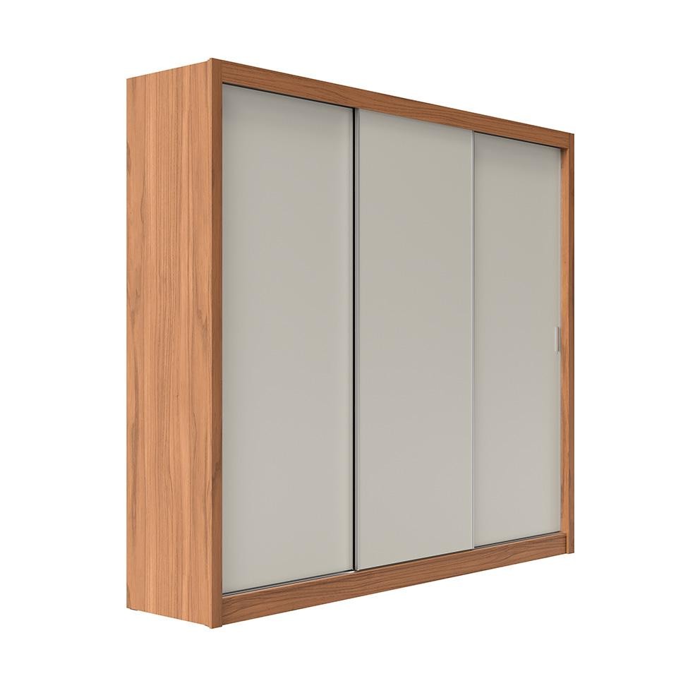 Guarda-Roupa Casal Montclair Flex 3 PT 8 GV Off White e Canela em Oferta na Shopee