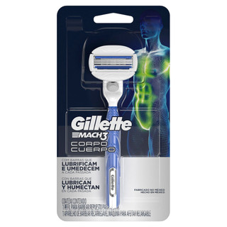 Gillette Mach3 Corpo Aparelho de Depilação Corporal com Barras Umectantes e 1 Carga em Oferta na Shopee
