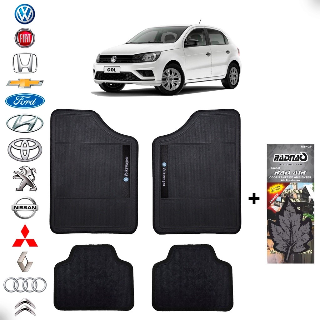 Conjunto Tapete Bordado VW Volkswagen + Aromatizante Perfume Quasar Longa Duração para Carro em Oferta na Shopee