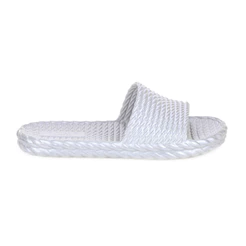 Chinelo Brizza Arezzo Slide EVA Marrocos Prata Metal - Feminino