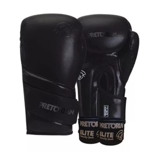 Kit Luva de Boxe e Muay Thai Elite Pretorian, Preto, 12 OZ em Oferta na Shopee