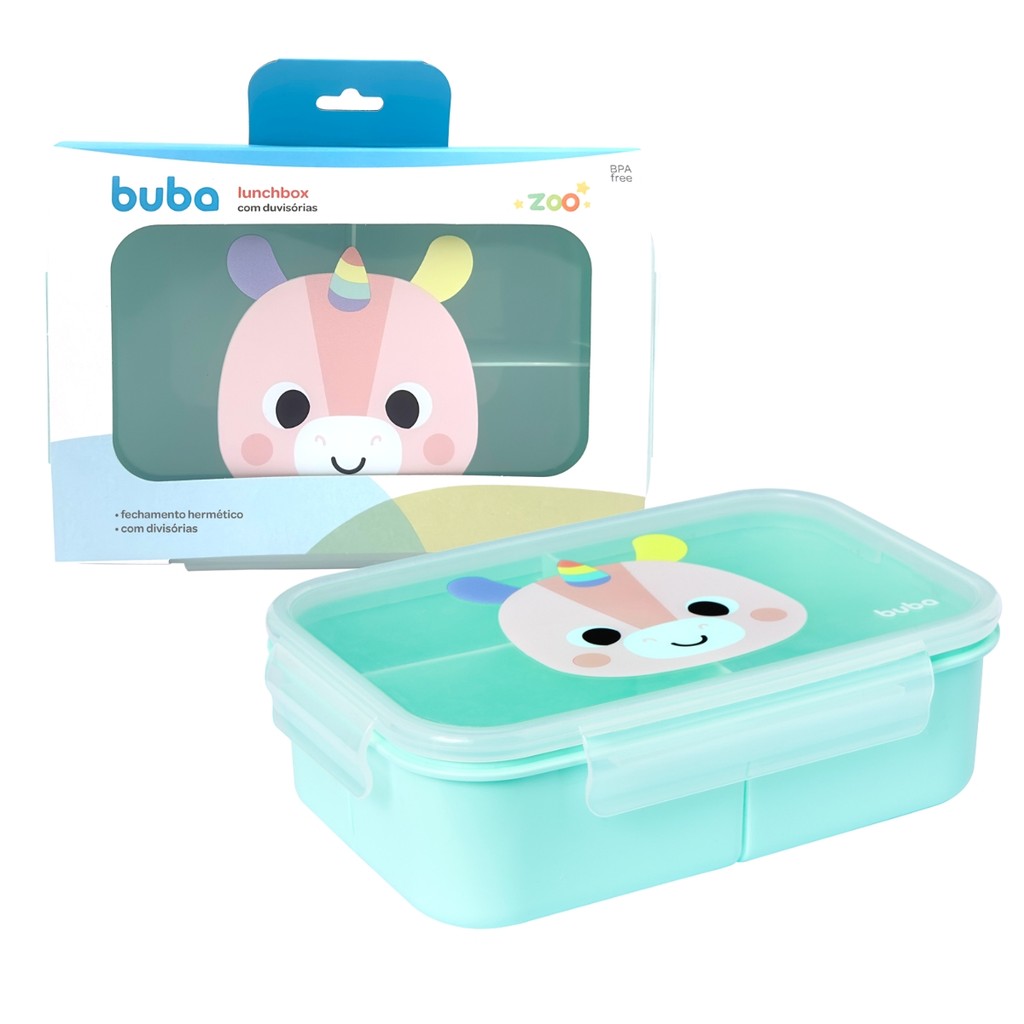 Pote Lunchbox Unicórnio Hermético Com Divisórias 1000Ml 19721 - Buba em Oferta na Shopee