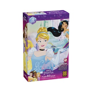 Quebra-Cabeça Infantil Princesas 60 Peças Grow - 02163 em Oferta na Shopee