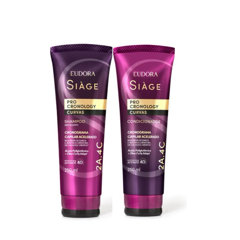 kit Siàge Pro Cronology Curvas Shampoo + condicionador 250ml Eudora