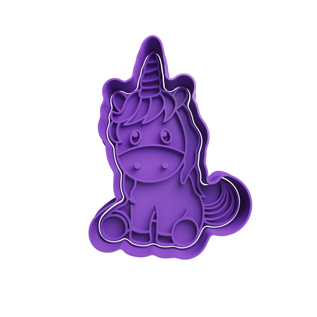 Cortador De Biscoito Unicórnio Cute 2 - Animais, Unicórnio