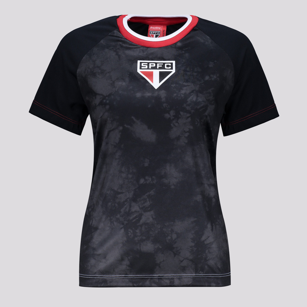 Camisa São Paulo Trança Feminina Preta em Oferta na Shopee