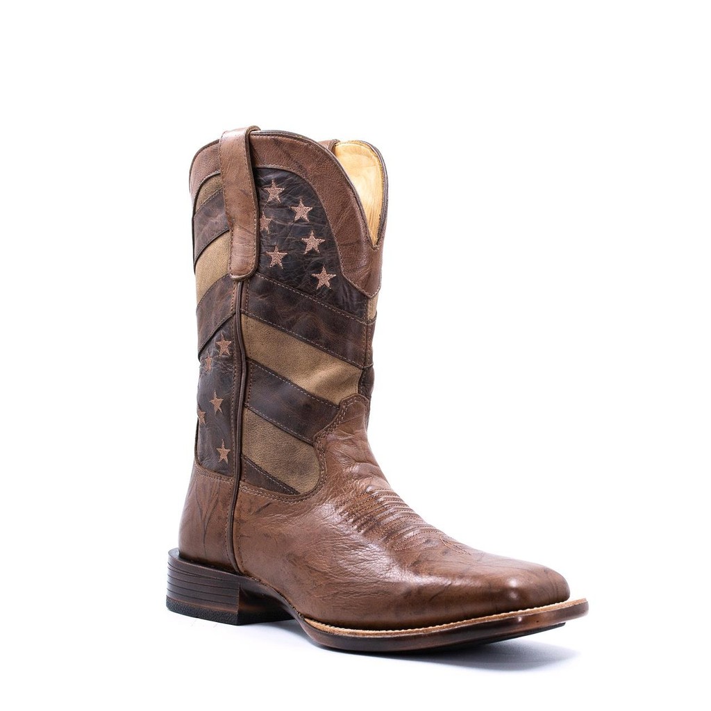 Bota Texana Masculina Goyazes Chesnut Tabaco/Dallas Café 226502-CP