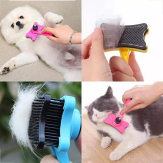 Escova Autolimpa Rasqueadeira Para Pet Cães Cachorro Gato em Oferta na Shopee
