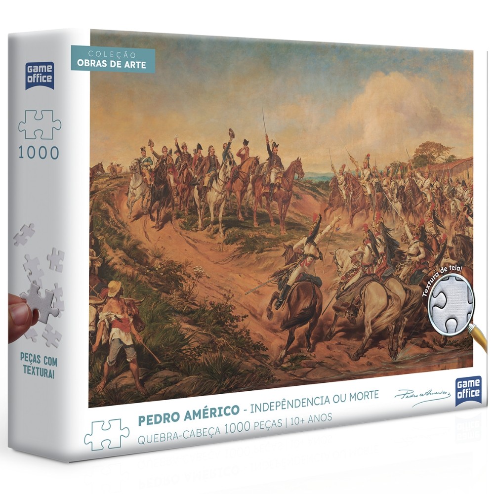 QUEBRA CABEÇA INDEPENDÊNCIA OU MORTE PEDRO AMÉRICO 1000 PEÇAS TOYSTER PUZZLE OBRA ARTE CAVALO BRASIL em Oferta na Shopee
