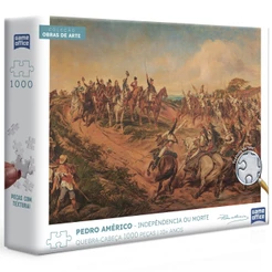 QUEBRA CABEÇA INDEPENDÊNCIA OU MORTE PEDRO AMÉRICO 1000 PEÇAS TOYSTER PUZZLE OBRA ARTE CAVALO BRASIL
