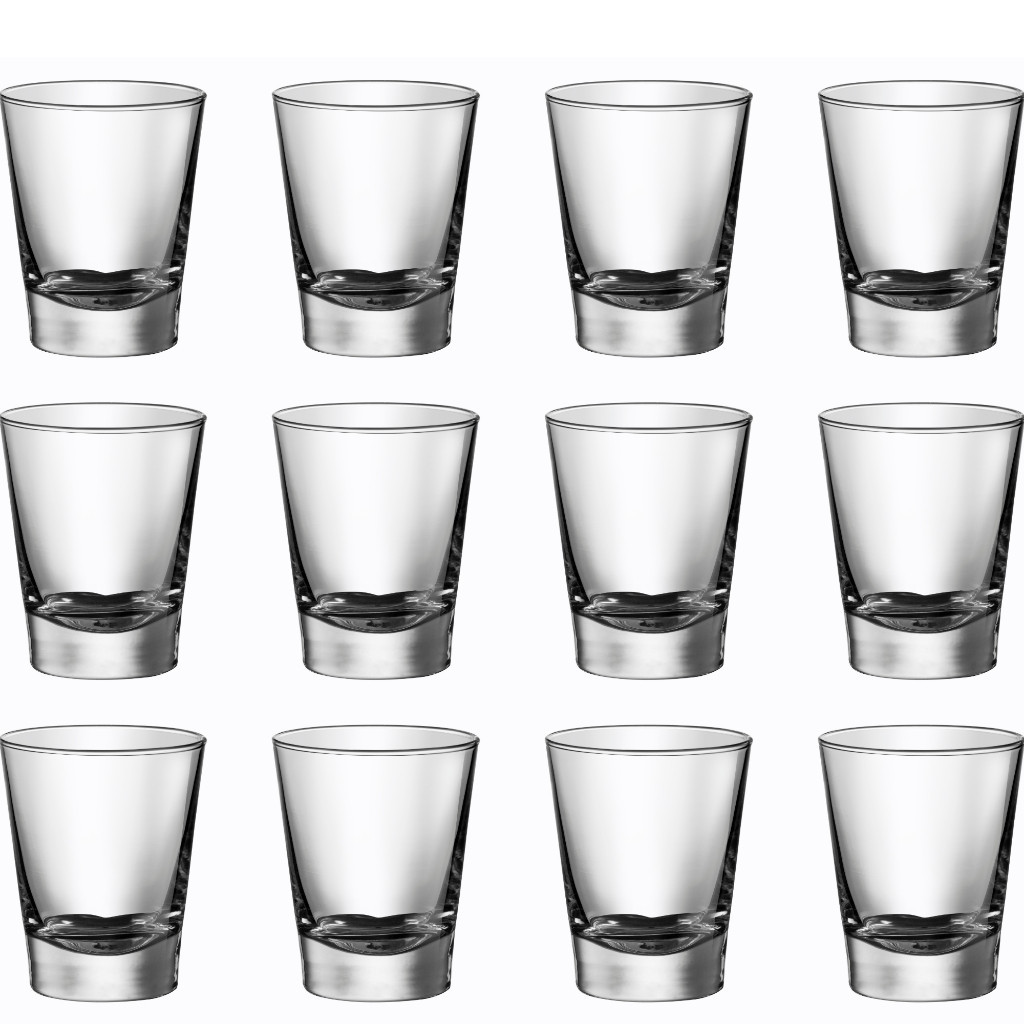 KIT 30 UNIDADES JOGO DE COPOS DE DOSE  DE VIDRO PINGA CACHAÇA VODKA TEQUILA DRINK BAR ATACADO