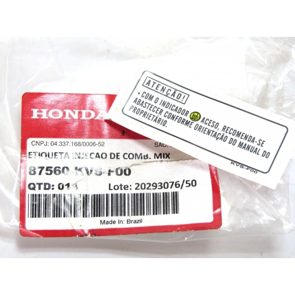 Adesivo Precaução Advertência Tanque Injeção Combustível Moto Titan Fan 150 160 Original Honda em Oferta na Shopee