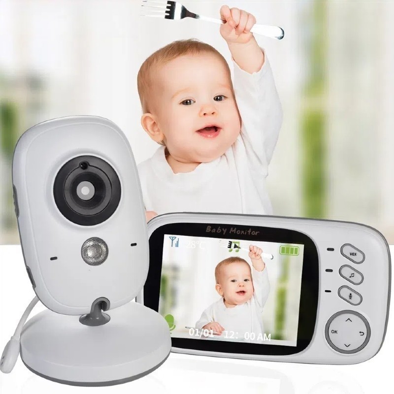 Baba Eletrônica Com Monitor Visão Noturna, Sem Fio Câmera c/ Audio Sensor de Temperatura VB603