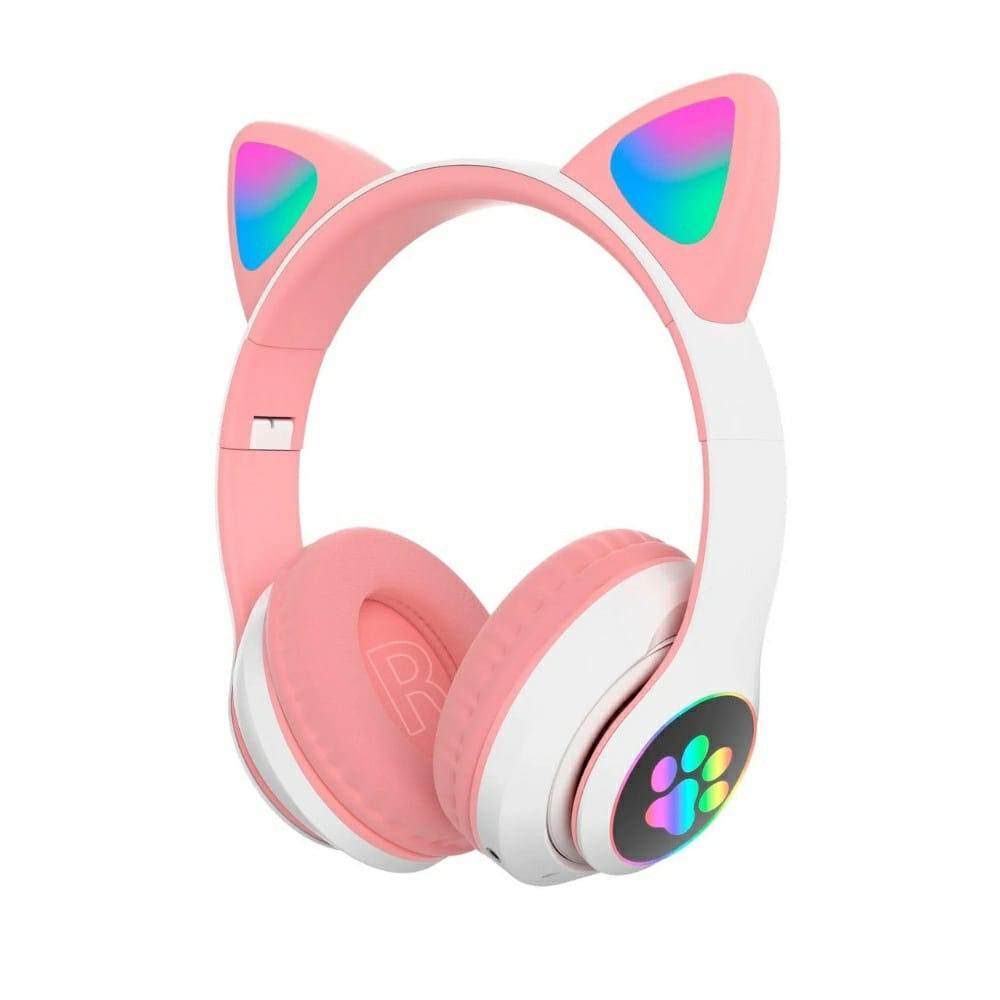 Fone de Ouvido Gatinha Sem Fio Bluetooth com Orelhas de Gato Fone Orelha Feminina Colorido Headphone — R$ 32,49 em Shopee