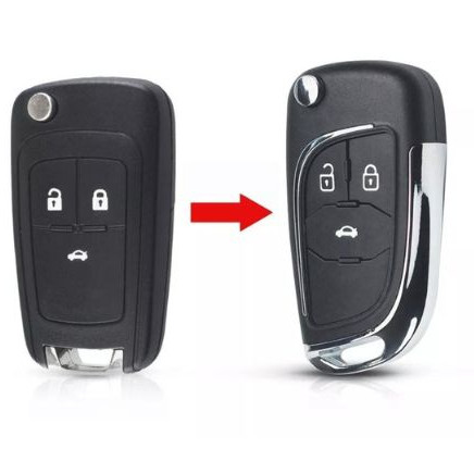 Carcaça Chave Canivete Chevrolet Gm Onix Cobalt Cruze Prisma Cruze 3 Botões Modelo Novo