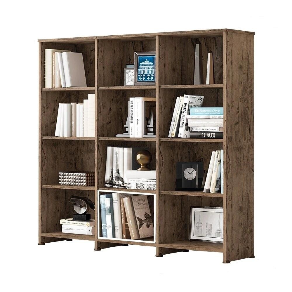Estante Livreiro Multiuso 12 Nichos Trinidad Castanho