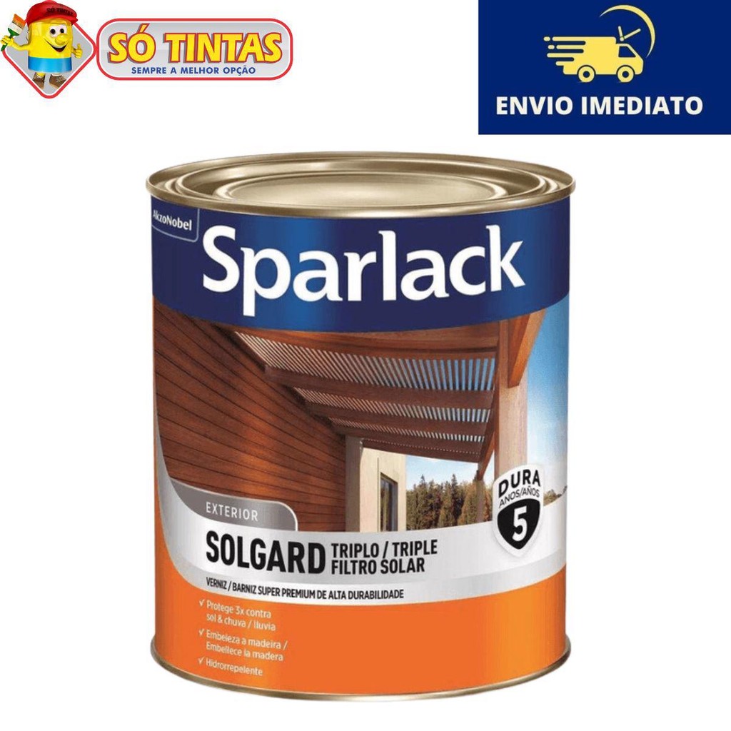 Verniz Solgard Premium Triplo Filtro Solar Acetinado Incolor 900ml - Sparlack em Oferta na Shopee