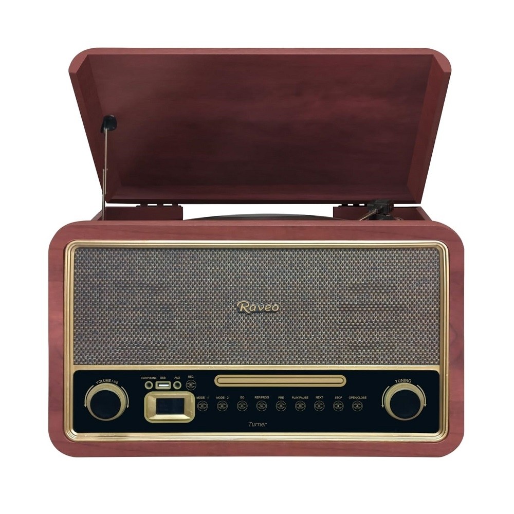 Vitrola Raveo Turner Bluetooth USB 35W Marrom - 90-09028 em Oferta na Shopee