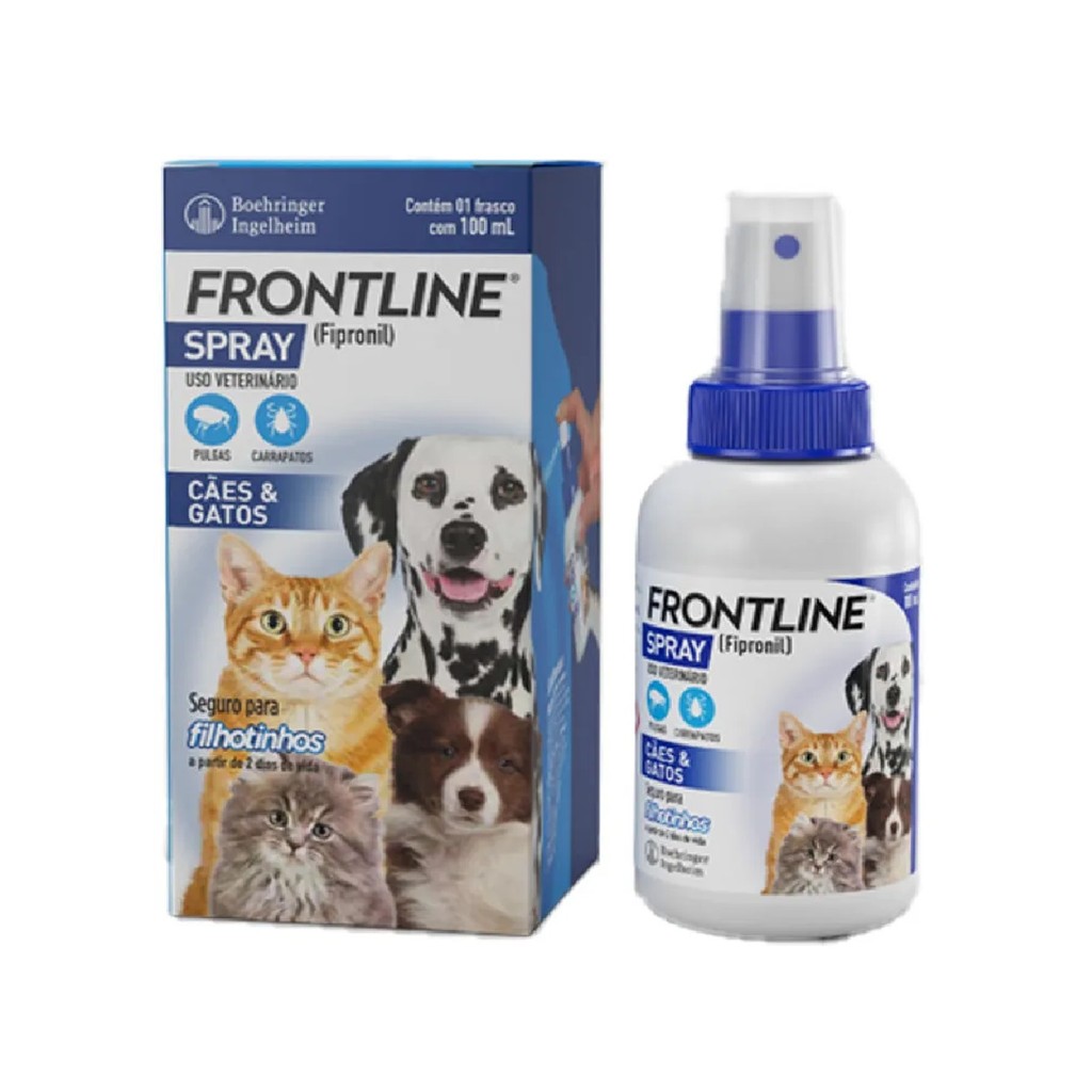 Frontline Spray para Cães e Gatos - 100 mL em Oferta na Shopee