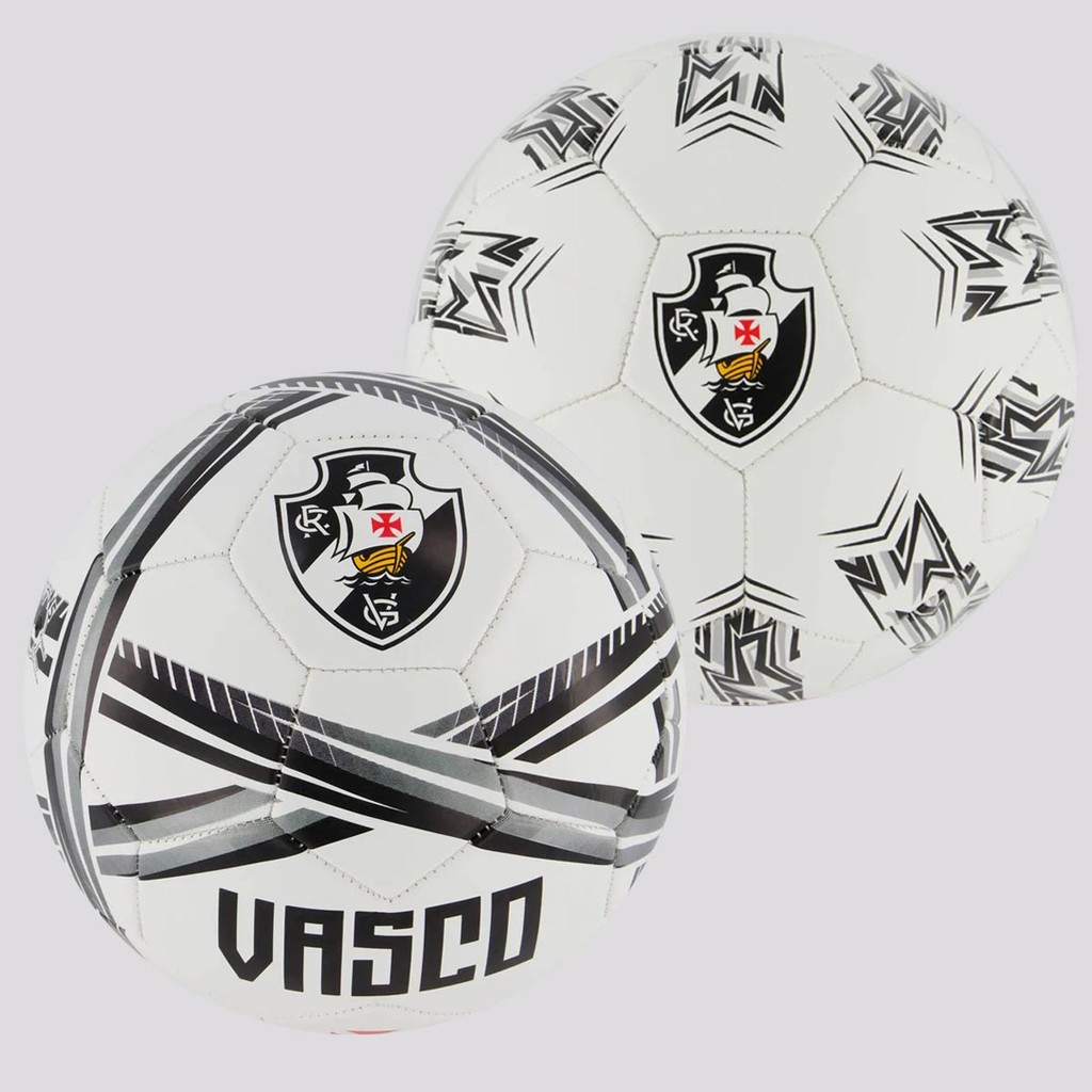 Kit 2 Bolas Vasco Estádios Campo Preta e Branca