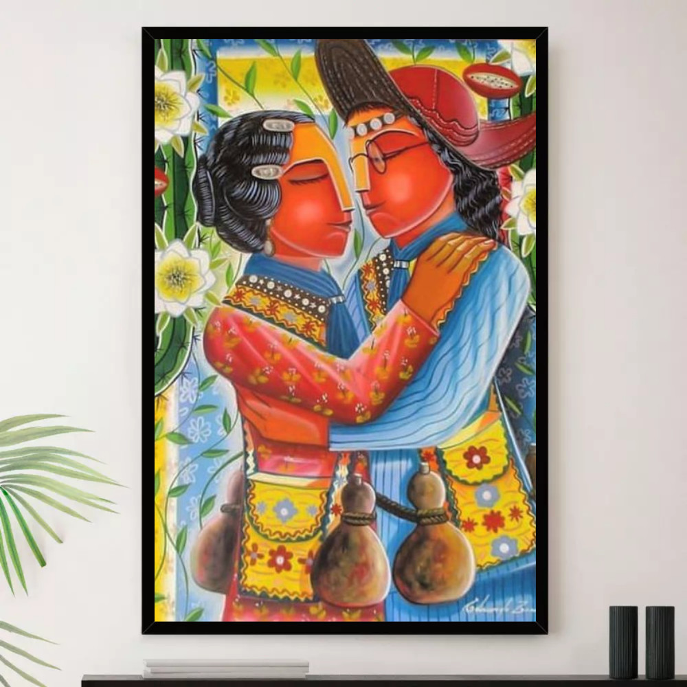 Quadro Lampião Maria Bonita Colorido Decorativo