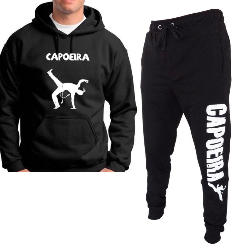 Conjunto Moletom Calça e Blusa Flanelados Capoeira Personalizado Lançamento 2024 Variedades Miguel Modas