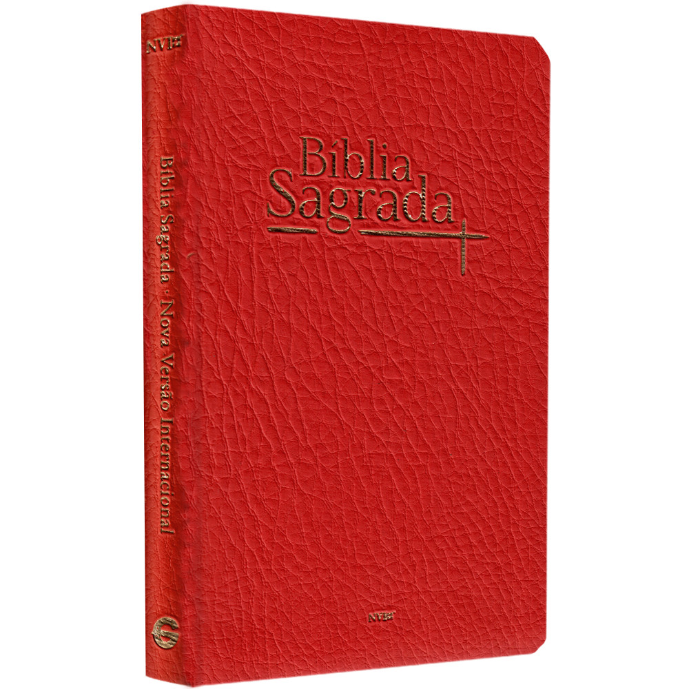 Bíblia Sagrada | NVI | Letra Normal  Capa Semi Luxo Vermelha em Oferta na Shopee