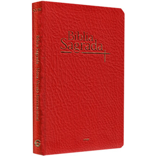 Bíblia Sagrada | NVI | Letra Normal  Capa Semi Luxo Vermelha em Oferta na Shopee