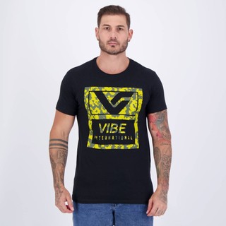 Camiseta Vibe Preta e Amarela em Oferta na Shopee