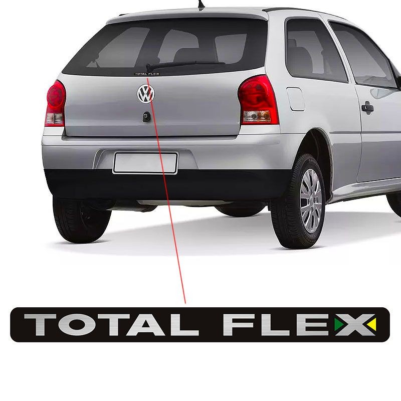 Adesivo Total Flex Volkswagen Gol G4 Vidro Emblema Traseiro - Spare Parts and Accessories for Vehicles