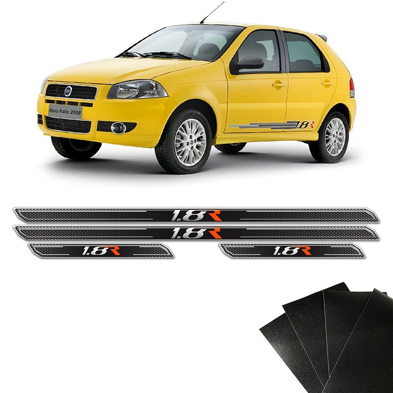 Kit Soleira Diamante Palio 1.8 R 2006/2011 Com Protetor Da Porta