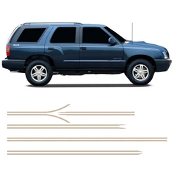 Faixa Blazer Executive 2003/2008 Adesivo Lateral Champanhe
