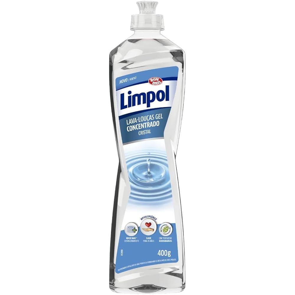 Lava-Louças Limpol Gel Concentrado Cristal 400g