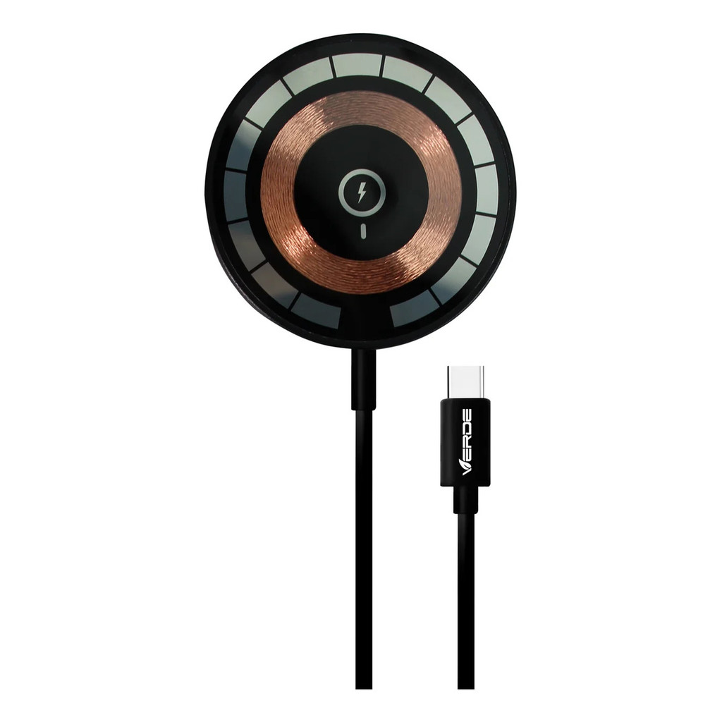 Carregador Wireless por Indução 15W Verde – Rápido, USB-C, iPhone 11 a 15, Design Premium em Oferta na Shopee