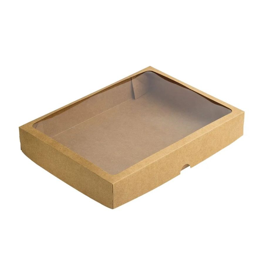 Caixa com Visor S10 (22cm x 29cm x 5,5cm) Kraft - 10 unidades - Assk - Rizzo em Oferta na Shopee