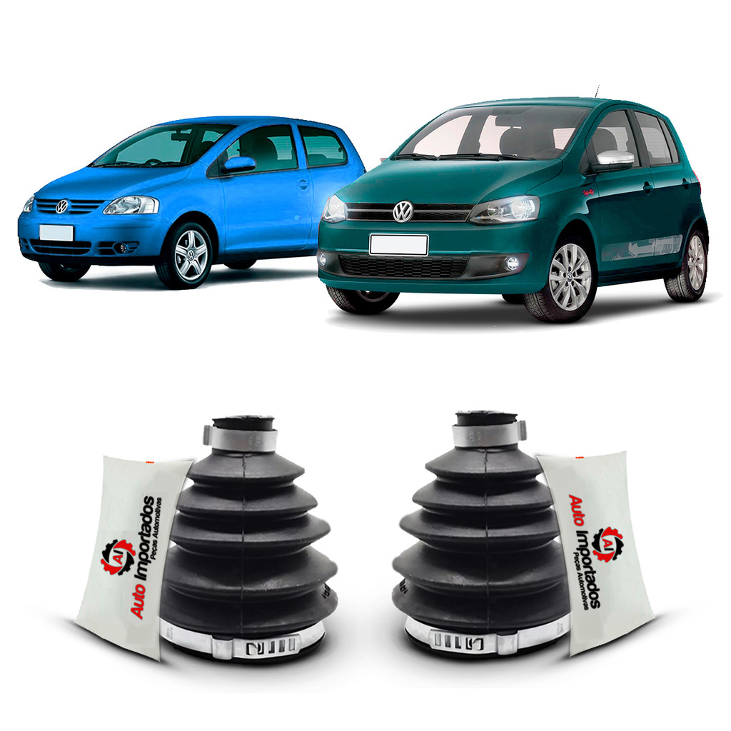 Par Kit Coifa Borracha Homocinética Lado Roda Volkswagen Fox 2003 2004 2005 2006 2007 2008 2009 2010 2011 2012 2013 2014