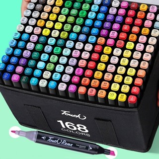 100/120/160/168 Cores Touch marker Caneta Marcadora Com Ponta Dupla/Pintura De Arte/Aquare...