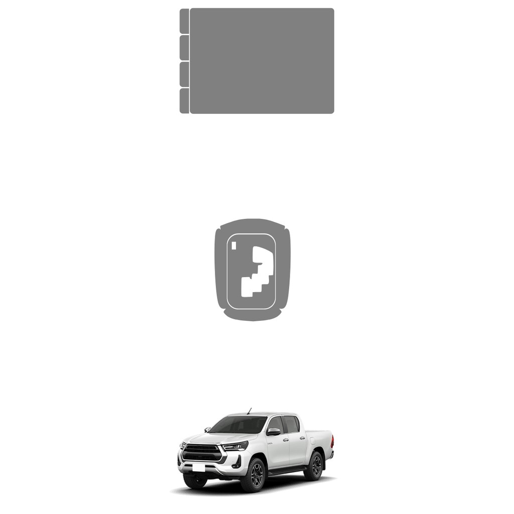 Película PPF Proteção Kit Console Multimídia Toyota Hilux SRX AT 2024 2025 Transparente TPU