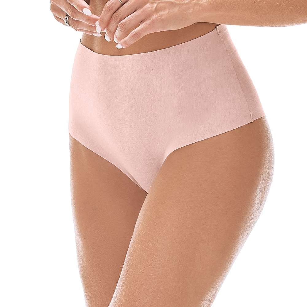 Calcinha Tanga Alta Nude Cotton Blush Zee Rucci