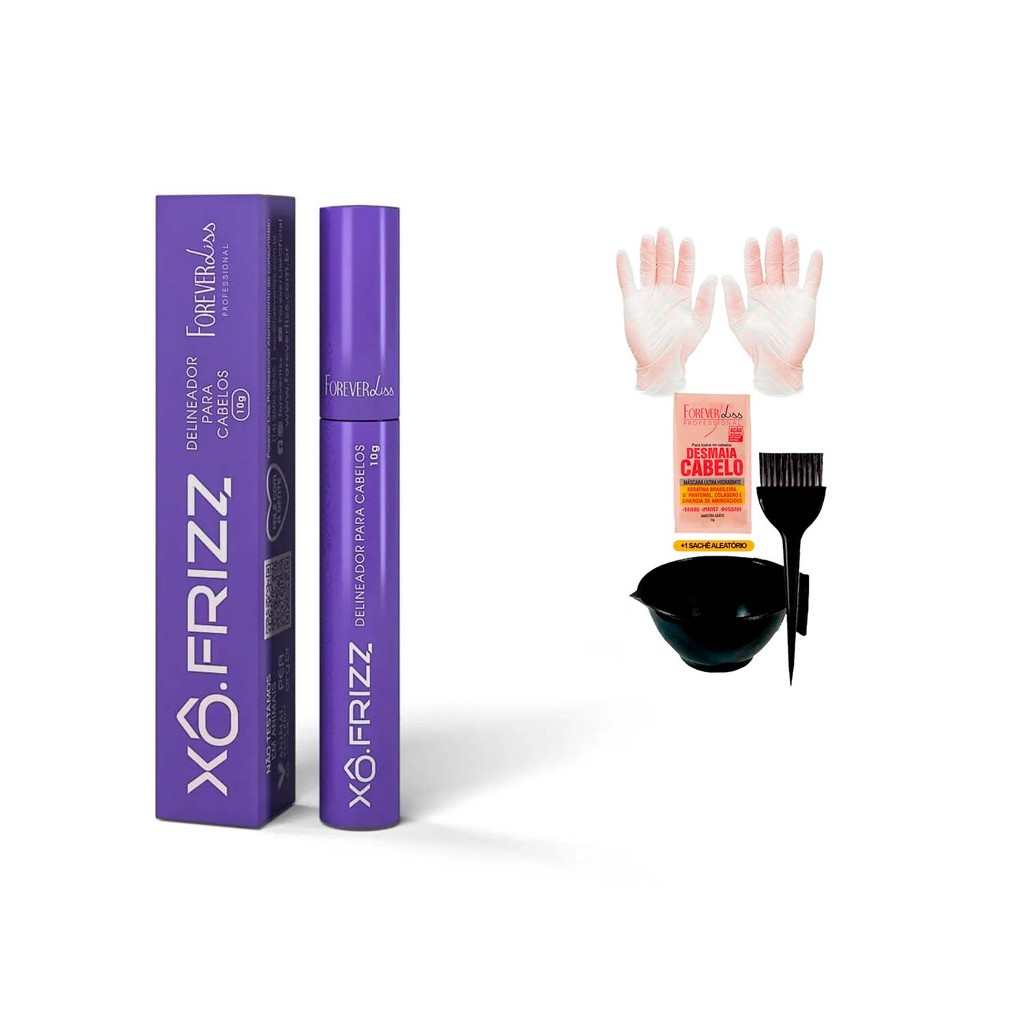 Xô Frizz Antifrizz Capilar Forever Liss +Cumbuca/Luva/Sachê