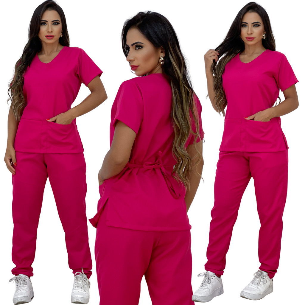 Pijama Hospitalar Cirúrgico Scrub Feminino Acinturado Varias Cores Tamanhos