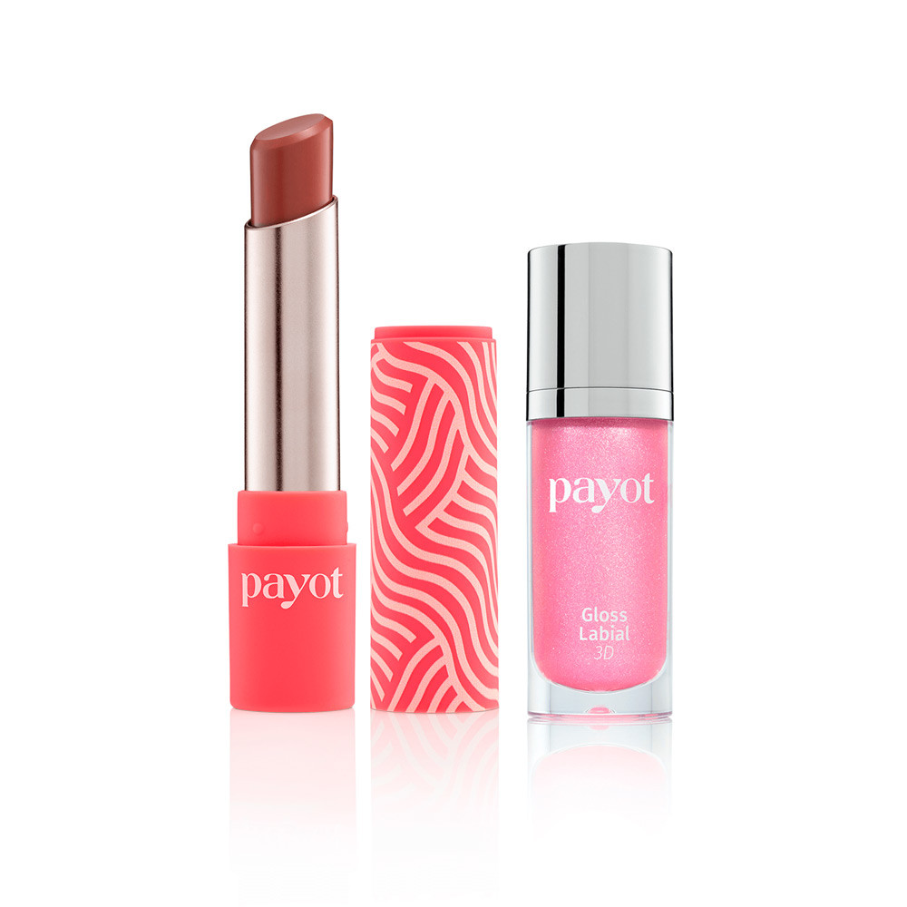 Kit Lábios Chérie Payot - Batom Matte Bombom + Gloss Labial 3D Algodão Doce 20