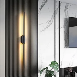 Luminária de Parede Interna Arandela LED 14W Vector Preta Moderna com 3 Cores de Luz Bivolt