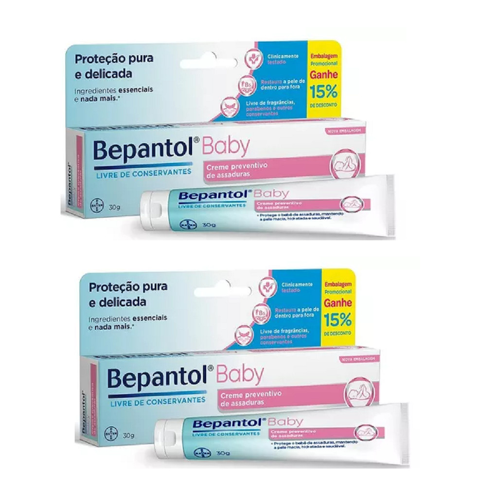 Kit 2 Creme Preventivo De Assaduras Bepantol Baby 30g - Bayer